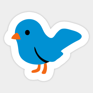 Baby Blue Bird Emoticon Sticker